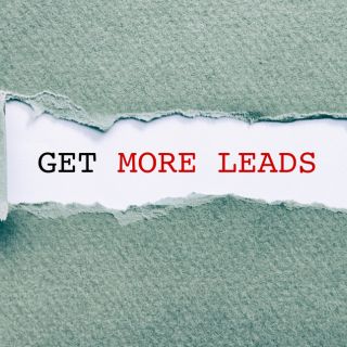 Picture that has written on it "get more leads"